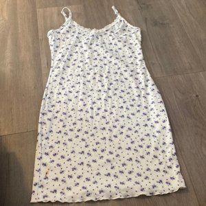 Women's Mini Dress with purple flowers